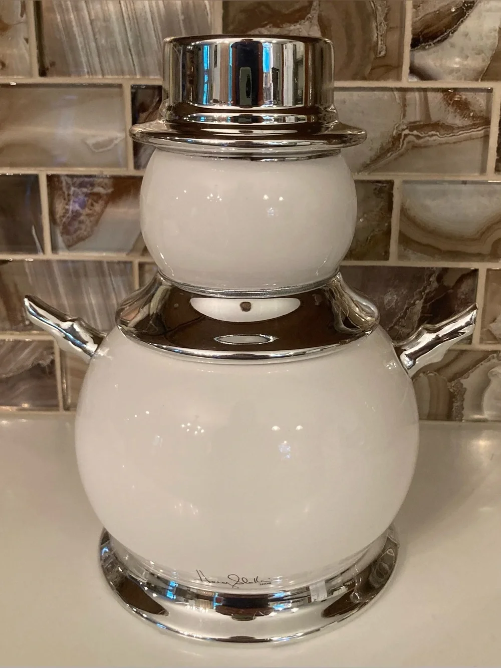 NWT Bath & Body Works 2008 Slatkin Snowman Candle